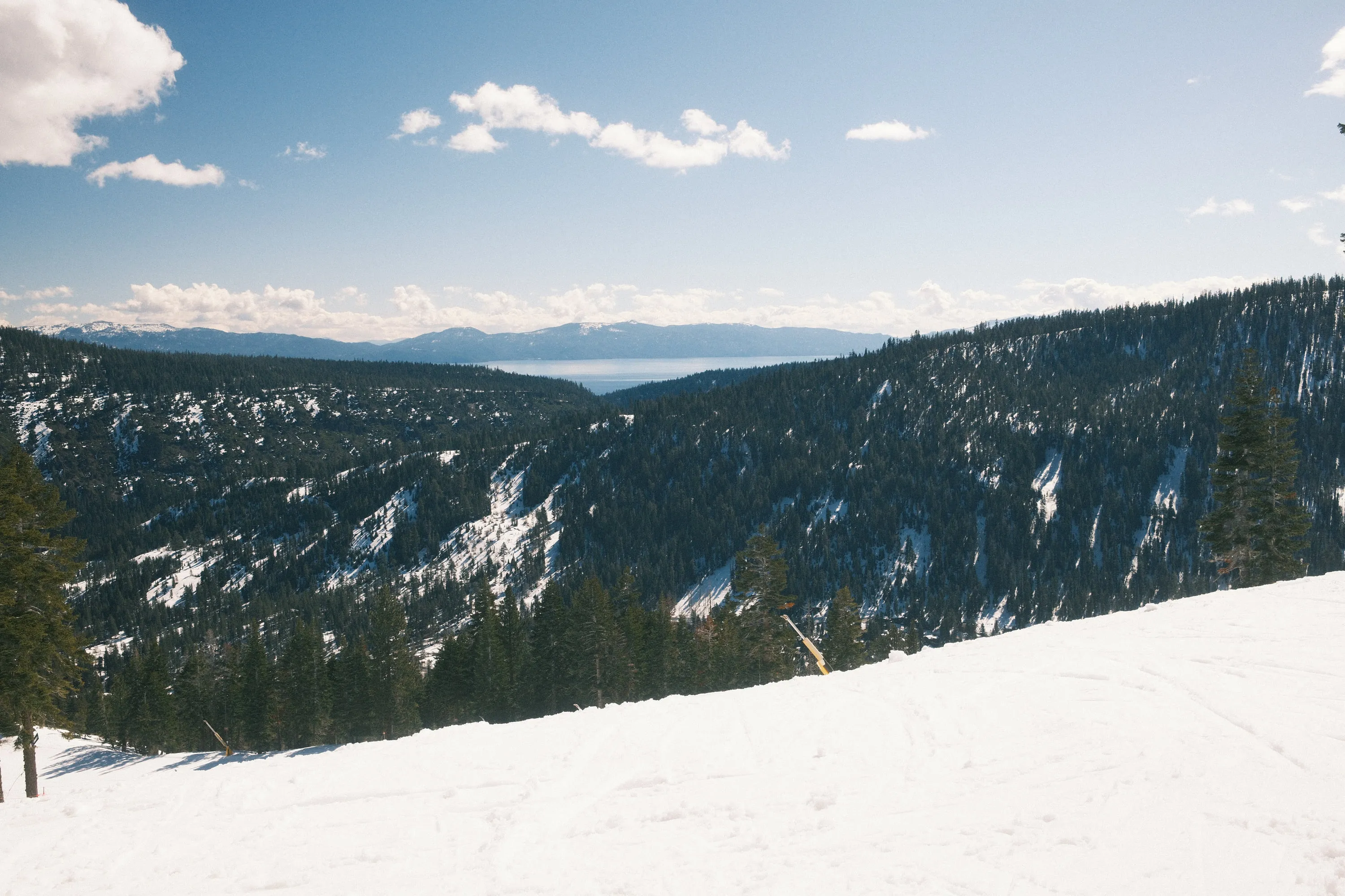 The whole valley from the top of the first run.